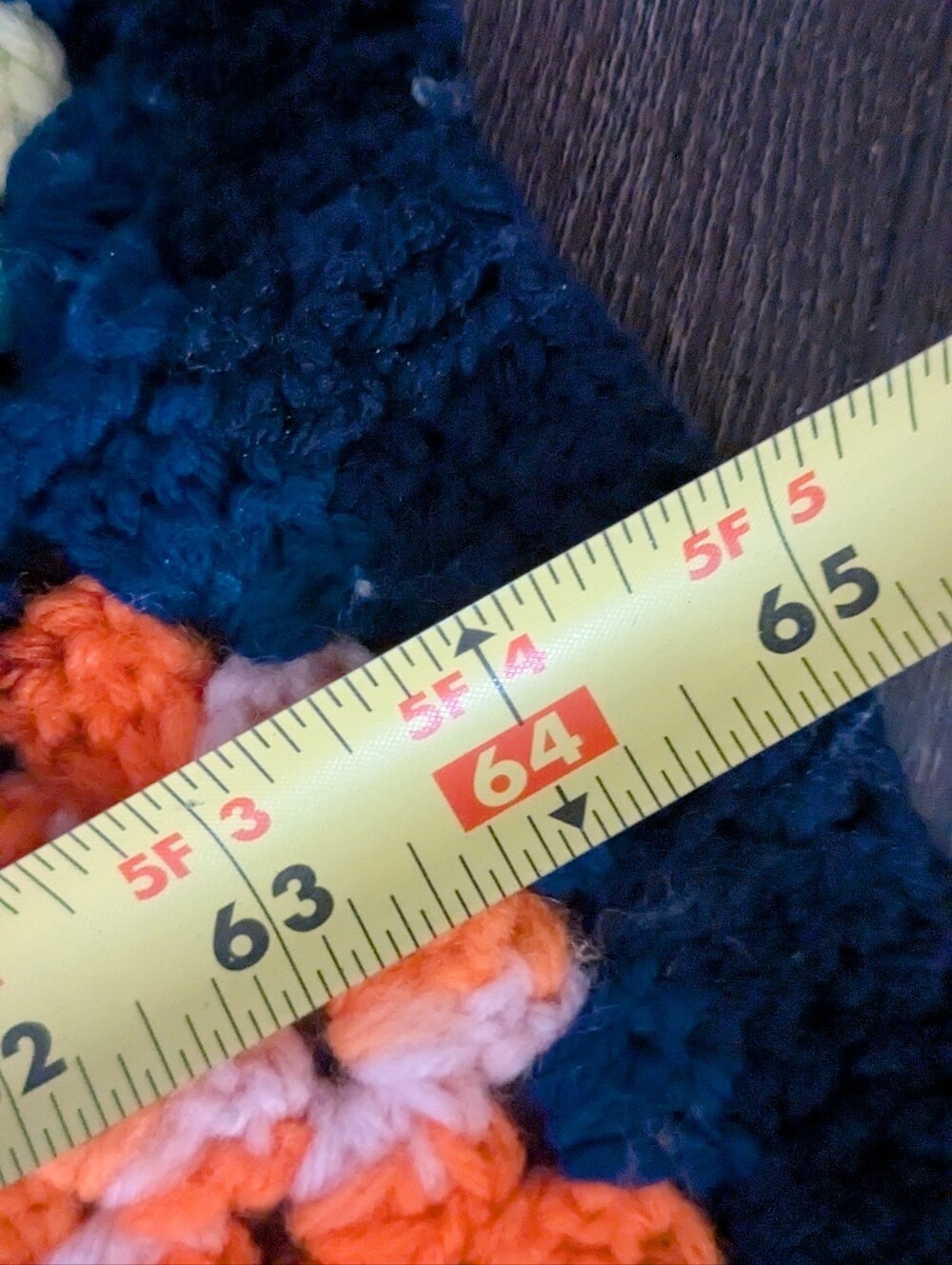 Vintage Granny Square Crochet Afghan Throw Blanket Bold Color Cottagecore - Picture 8 of 8
